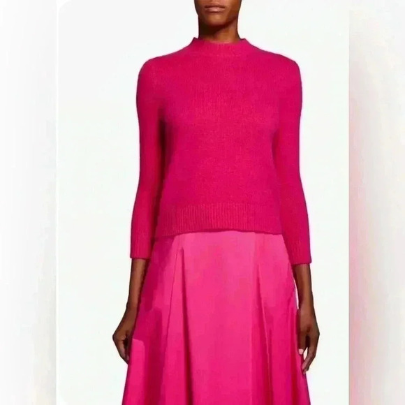 CO Women's V-Neck Sweater in Vibrant Pink - Picture 2 of 11